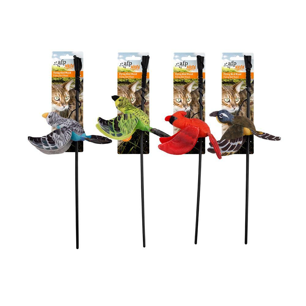 【all for paws】美國AFP貓用玩具 天性系列-飛鳥魔杖逗貓棒(顏色隨機)