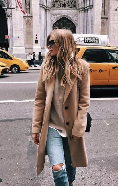 冬季雙排扣大衣