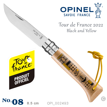 法國OPINEL No.08 法國刀 2022環法自由車賽限量款 黑與黃 002493