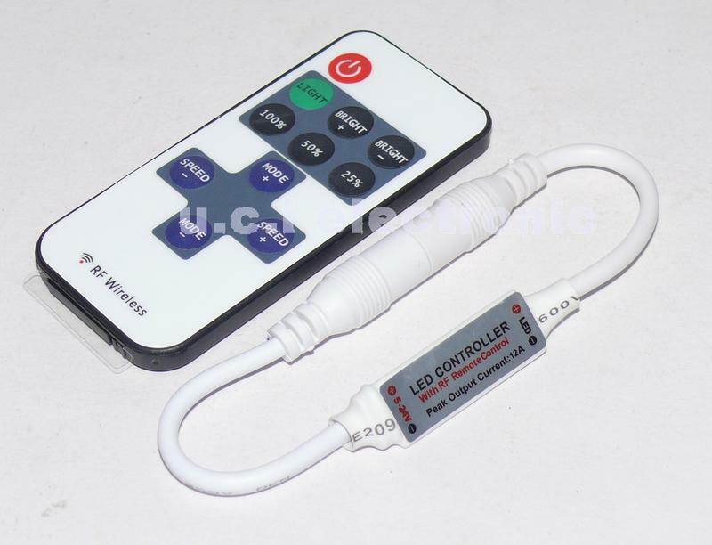 【UCI電子】(D-25) 12V 單色 DC頭 RF控制器 LED燈帶 RF無線 DC頭遙控器 紅外調光器