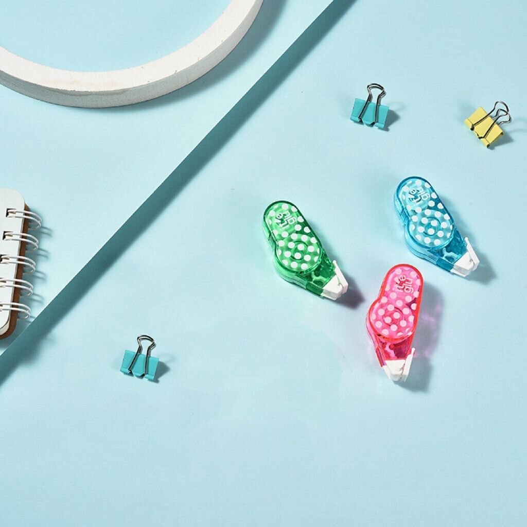 糖果色系點點雙面膠︱迷你設計方便攜帶︱學生DIY雙面膠  (3款顏色/3個入)