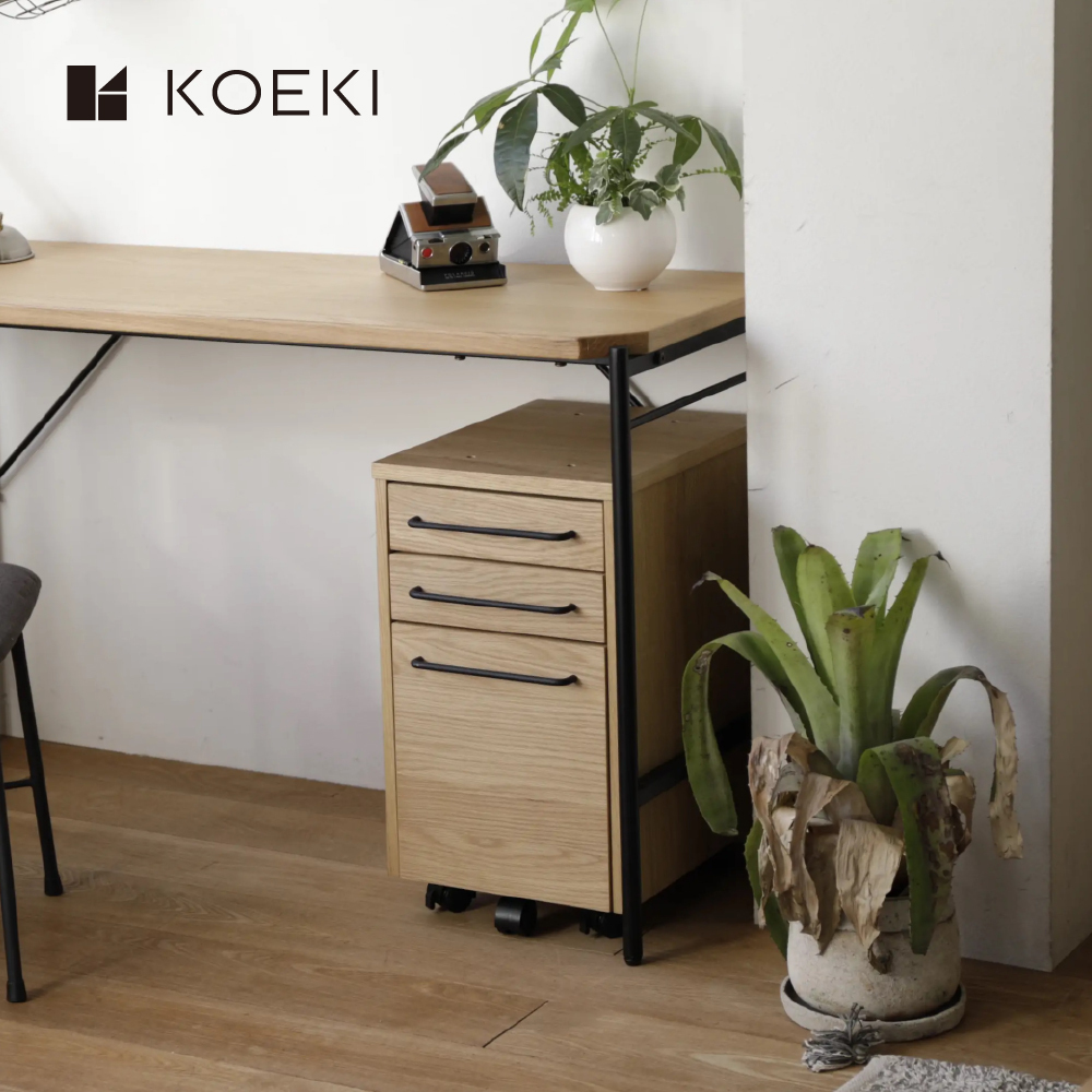 【日本KOEKI】工業風木質附輪抽屜櫃 GLM-WG