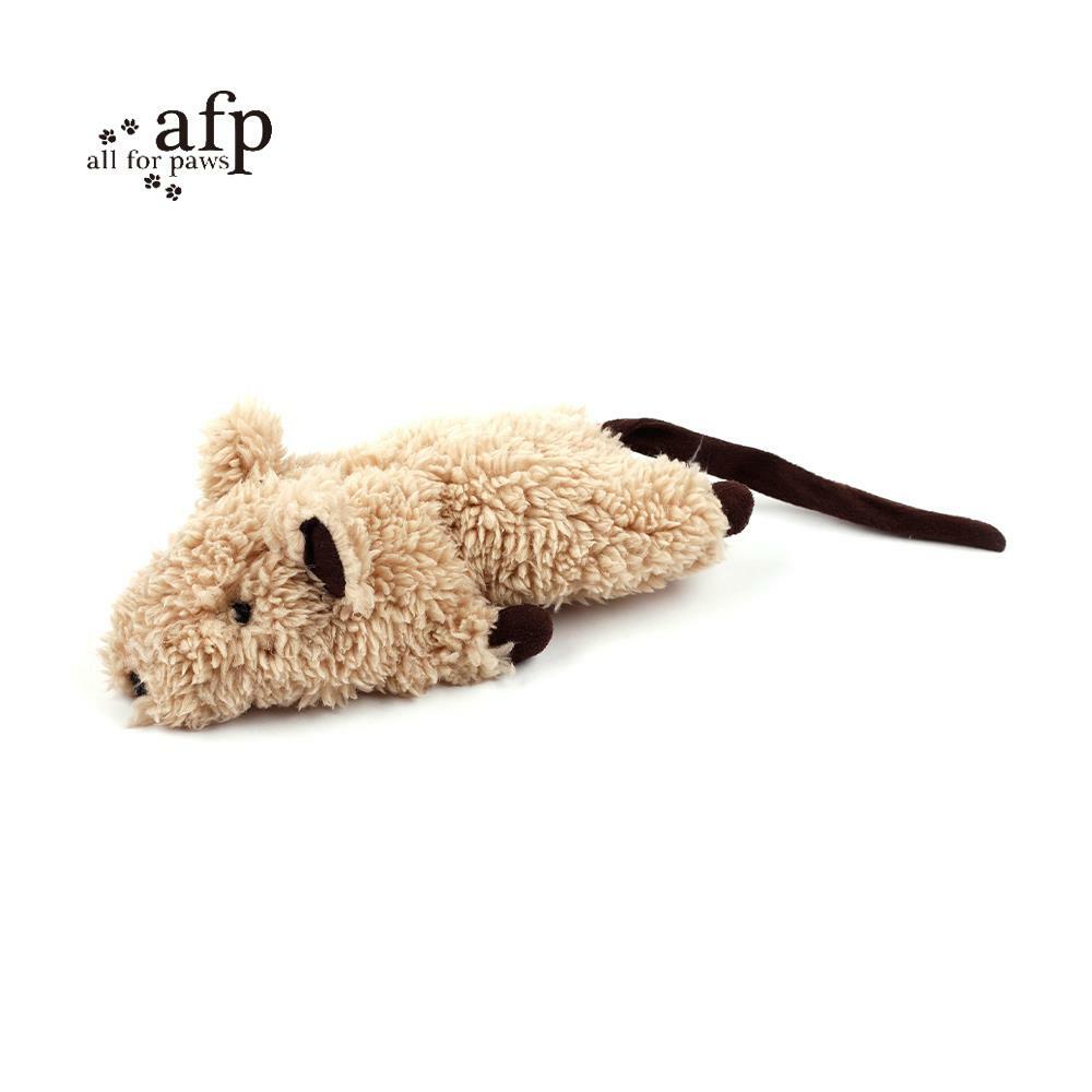 【all for paws】美國AFP貓用玩具 羔羊毛系列-貓薄荷齧齒鼠(顏色隨機)