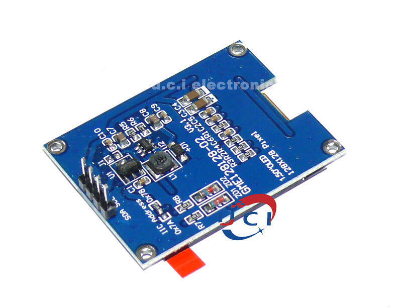 【UCI電子】(K-2i) 1.5寸oled液晶顯示幕128×128解析度單色方屏模組iic介面