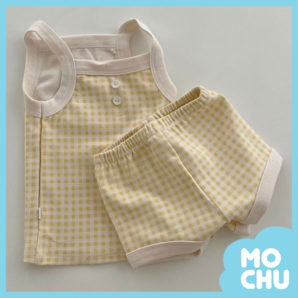 格子吊帶背心套裝(六色)