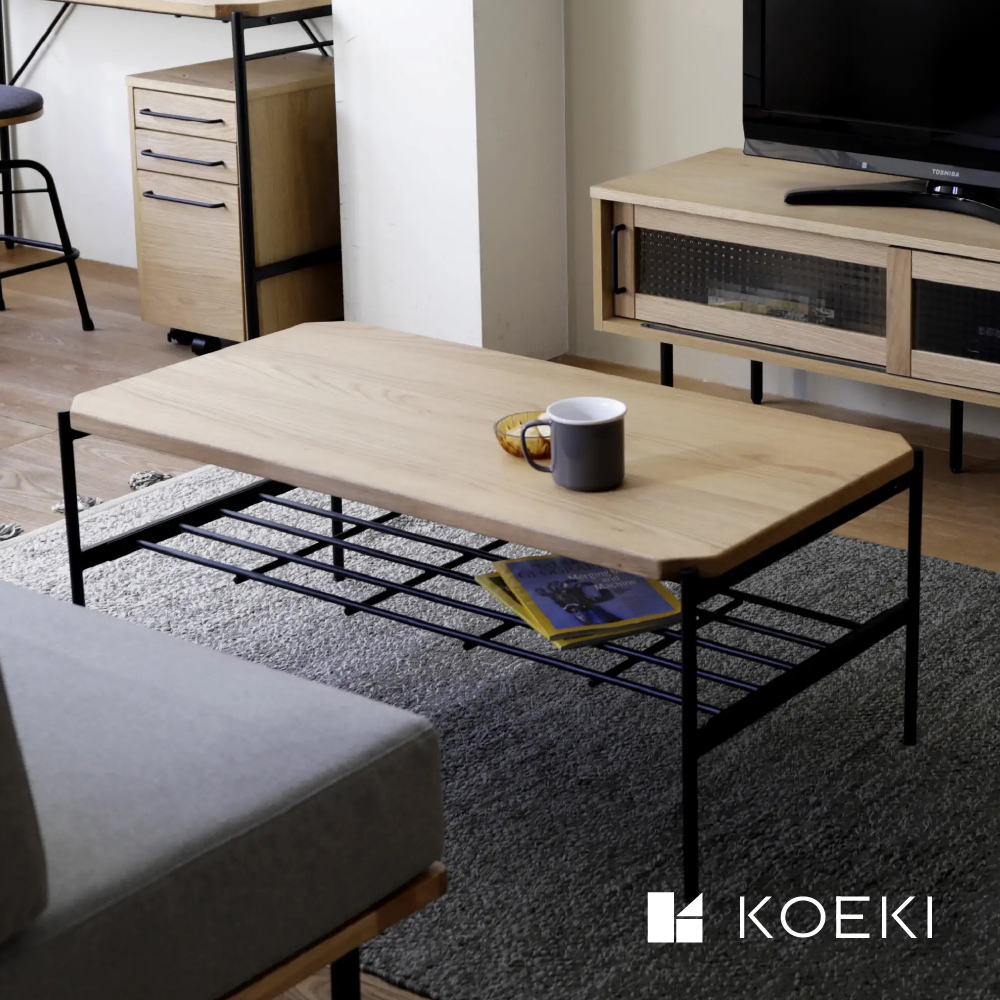 【日本KOEKI】工業風時尚木質茶几 GLM-CT100