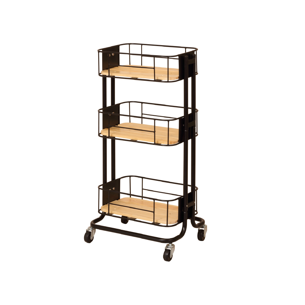 【日本KOEKI】工業風三層收納推車 BCW-440（BK）