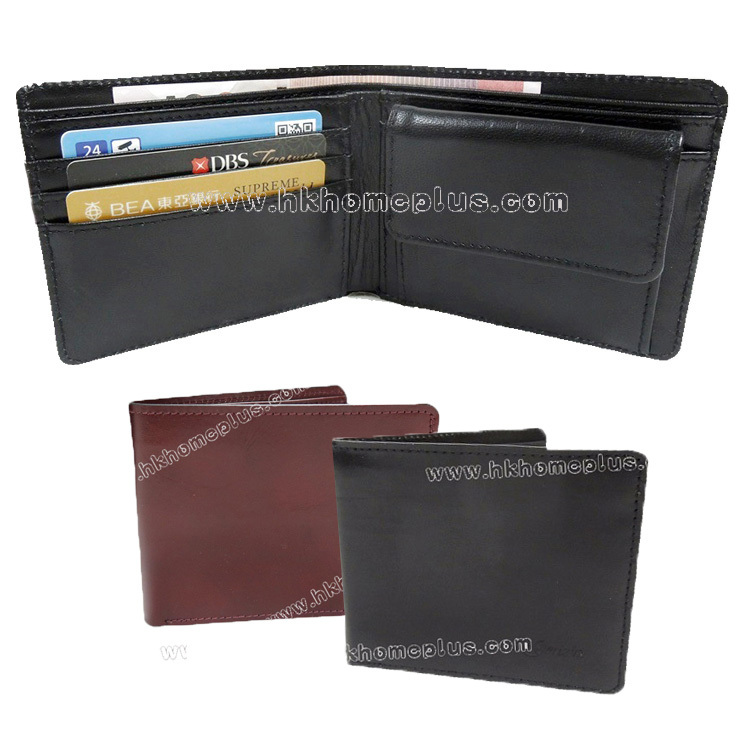 Bruce: 男裝真皮兩摺銀包 (沒有logo)  #11298A