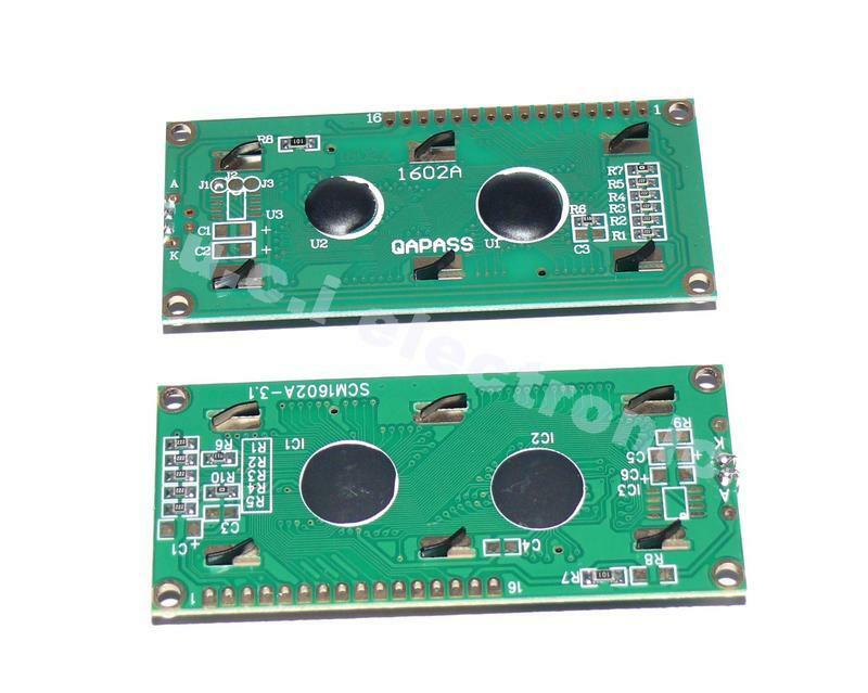 【UCI電子(15-2) LCD顯示幕 LCD 1602A 5V送排針 16x2 藍色背光藍底白字 黃綠屏黑字