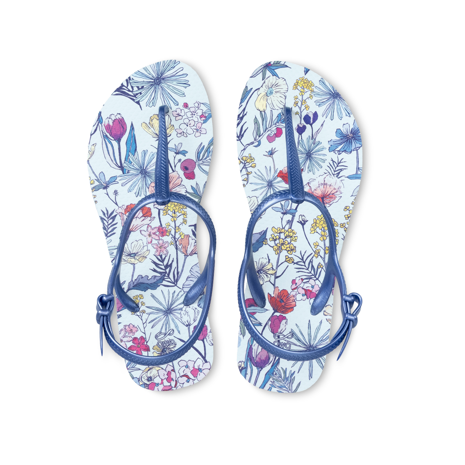 露台上的波麗-淡水色- 女款綁帶T字涼鞋 藏青藍 腳型修長款