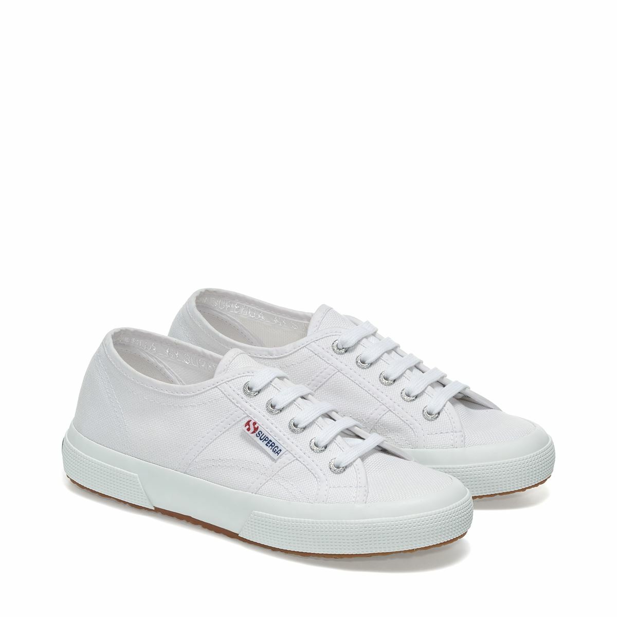 Superga 2750 Efglu Uomo Pizzo Pelle Scarpe Sportive Nero Bianco Misura UK 6  - 12