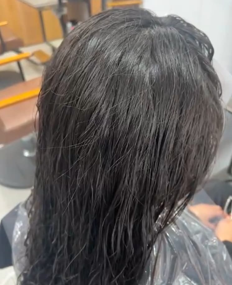 髮質受損嚴重髮絲容易斷掉，頭頂的小細毛就是斷掉的頭髮