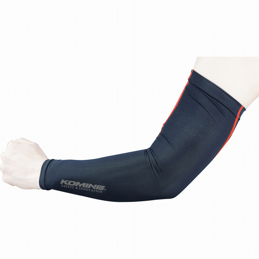 KOMINE AK-313 BLACK/RED 黑紅 涼感 袖套