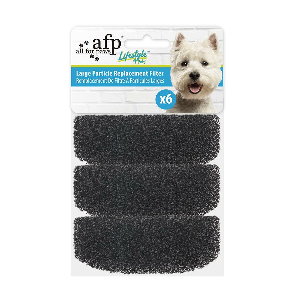 【all for paws】美國AFP寵物居家系列-活性碳過濾綿(六件組) 多功能噴泉過濾飲水器耗材