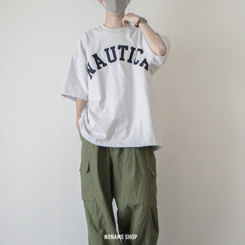 NAUTICA JP  “TOO HEAVY” Arch Logo 厚磅 12oz 短T 五色 (男款)