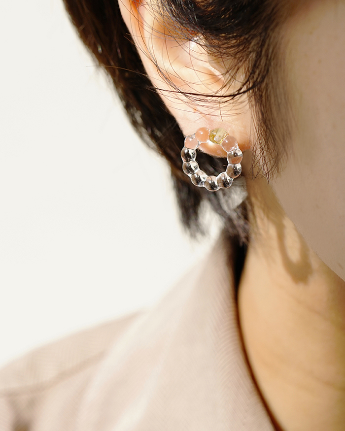 HARIO-LWF-小水滴手工玻璃耳環