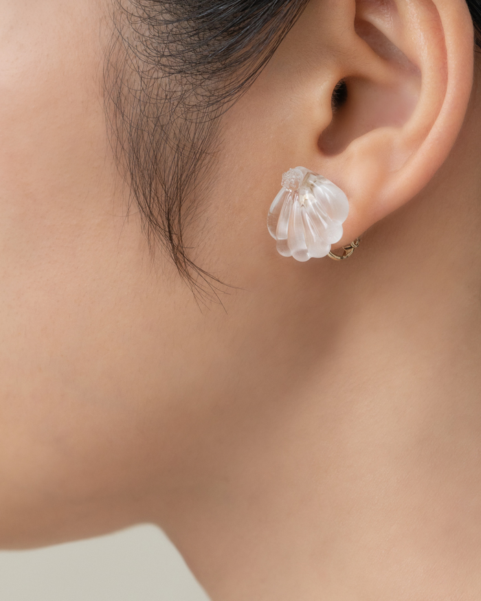 HARIO-LWF-雪莉手工玻璃夾式耳環