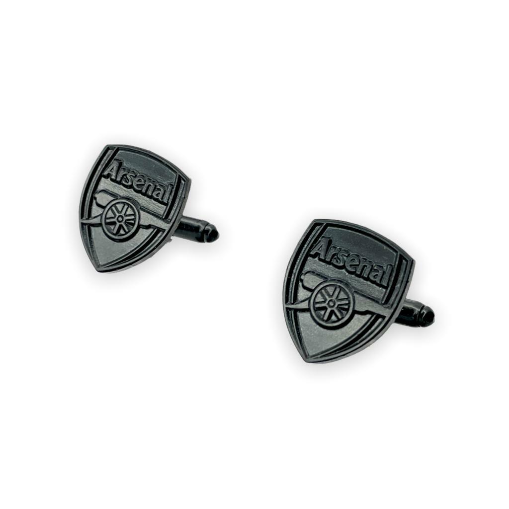 阿仙奴全黑鋼色會徽袖口扣