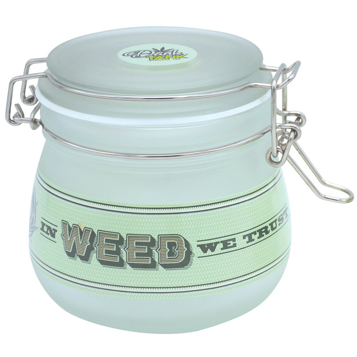 FUJIMA DANK TANK IN HEMP WE TRUST FROSTED GLASS JAR