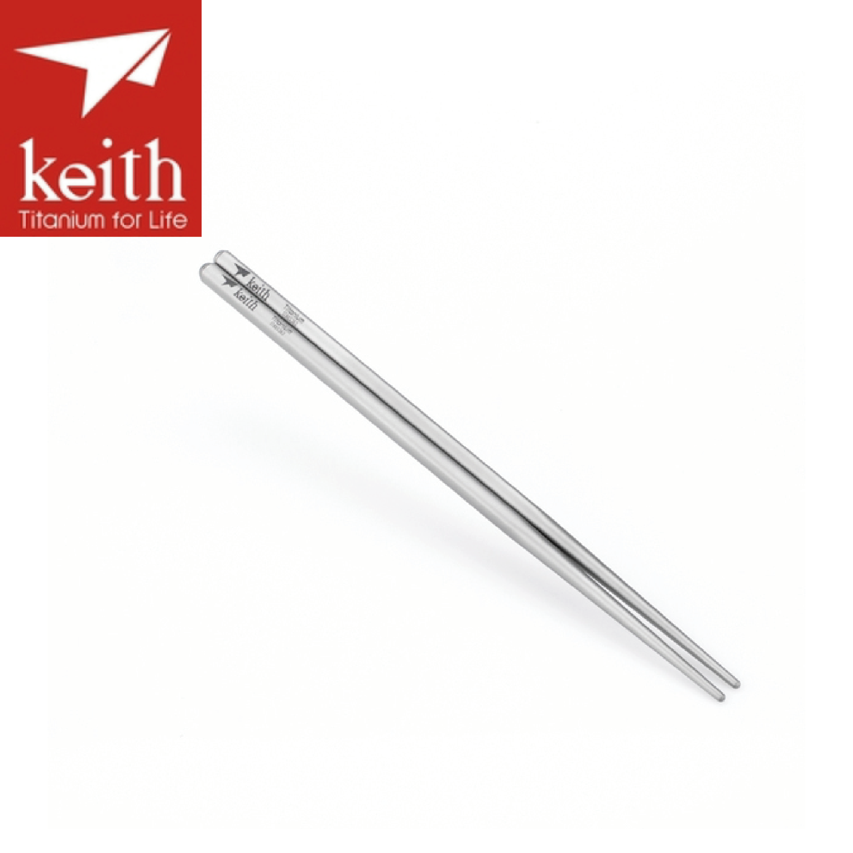 Keith 鎧斯 純鈦輕量環保筷子 方形 23cm 附收納袋 筷子/餐具/登山露營/郊山健行 51KEITI5622