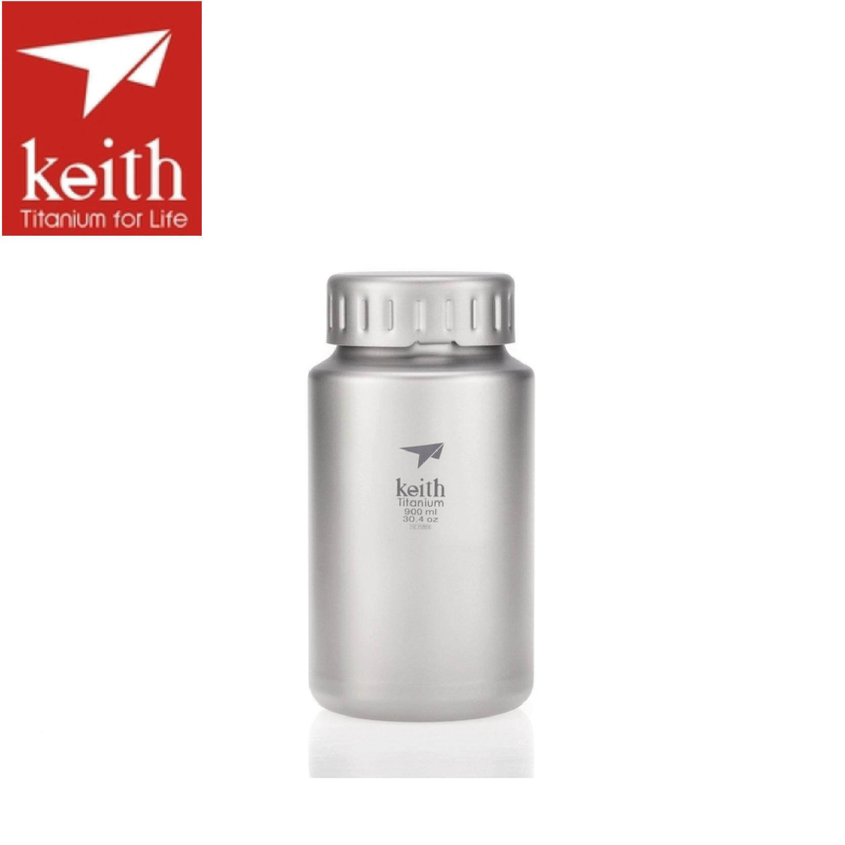 Keith 鎧斯 純鈦寬口運動水壺鈦保鮮罐 附水壺套 900ml 水瓶/鈦杯/保鮮罐/登山露營 52KEITI3035
