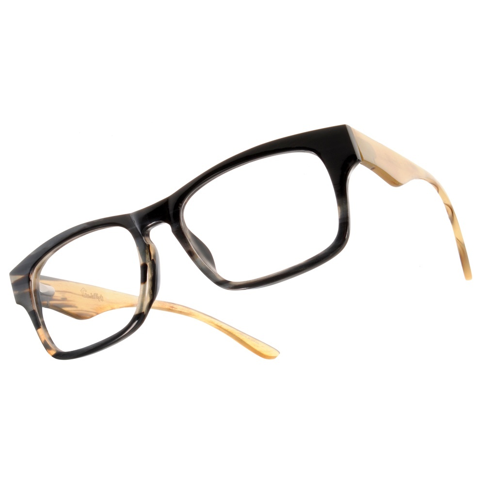 【Greek Myth牛角系列】POSEIDON 波賽頓 (兩色)  方框光學眼鏡 #亞洲版高鼻墊