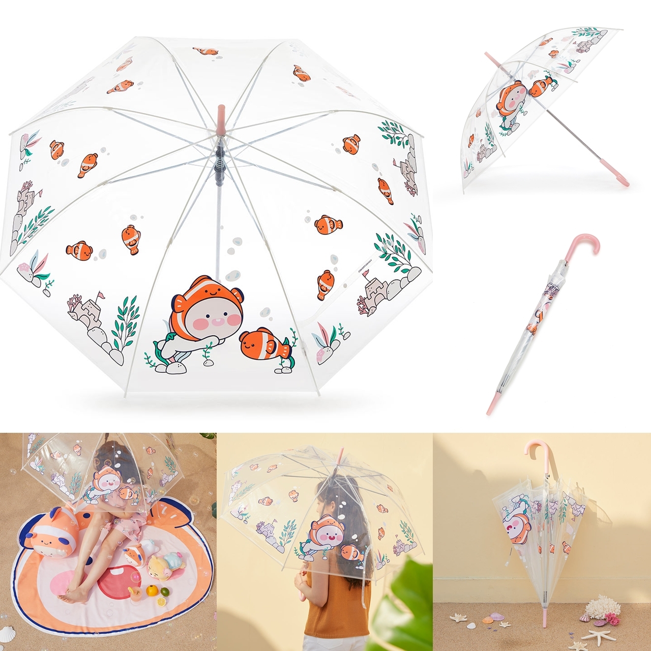 韓國直送 🇰🇷KAKAO FRIENDS 透明直傘 - Apeach/Ryan/春植