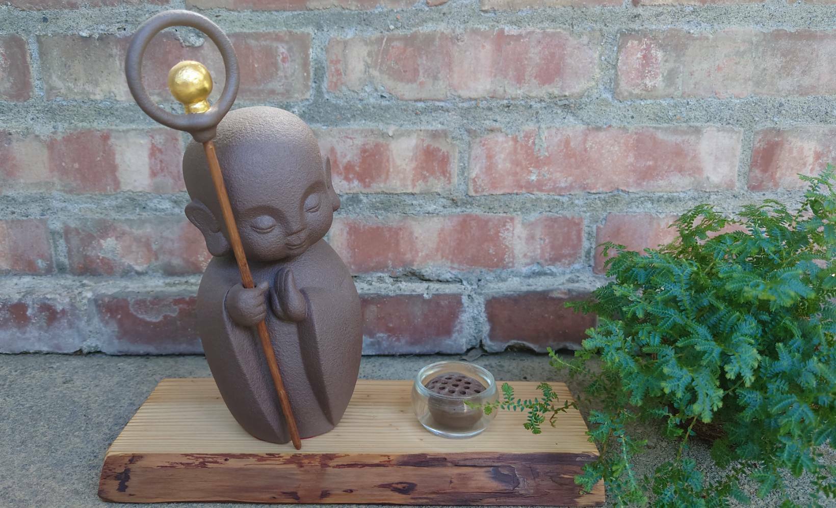 小地藏/含木座+玻璃小罐