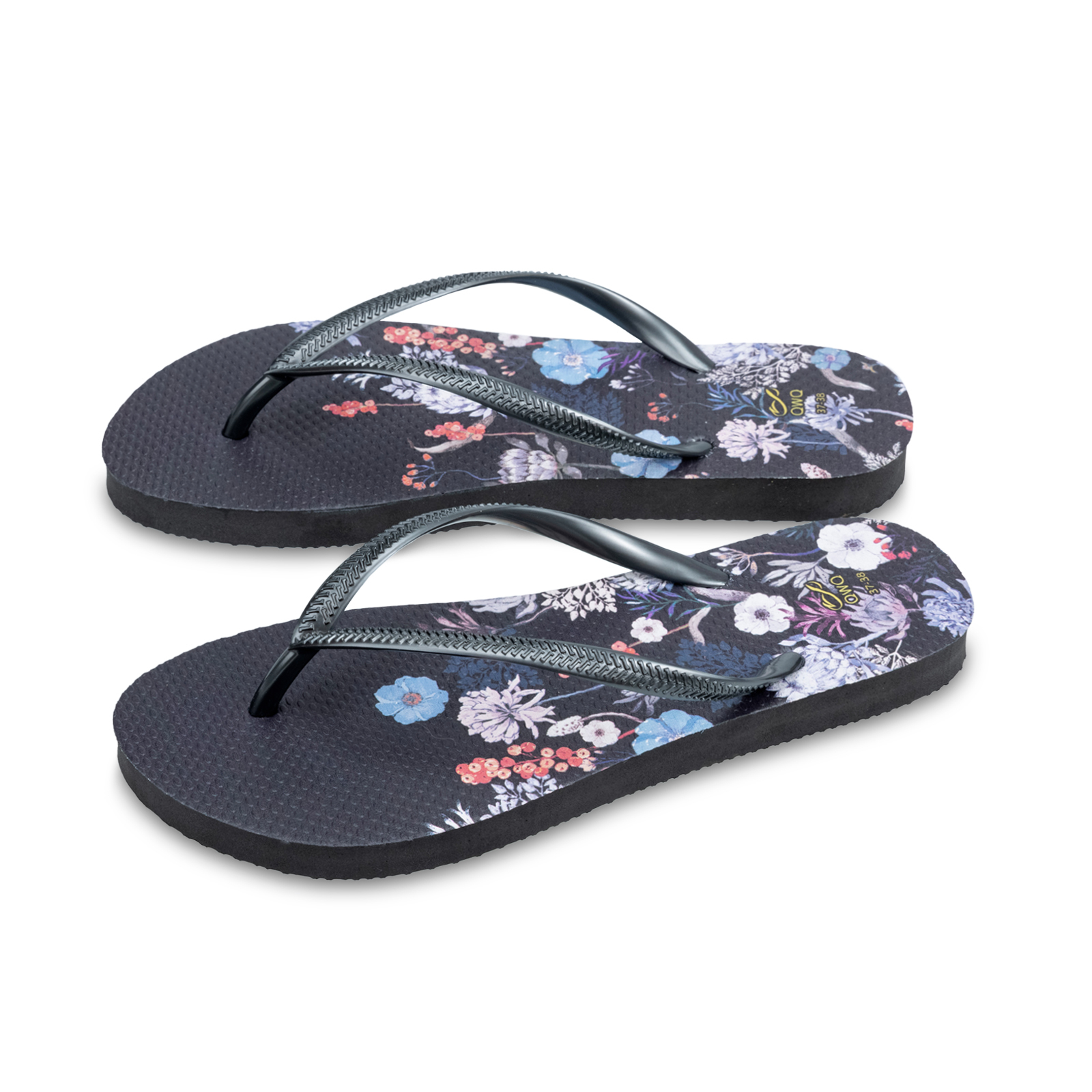 露台上的波麗-帝王開普敦 女款細帶人字夾腳拖鞋 曜石黑