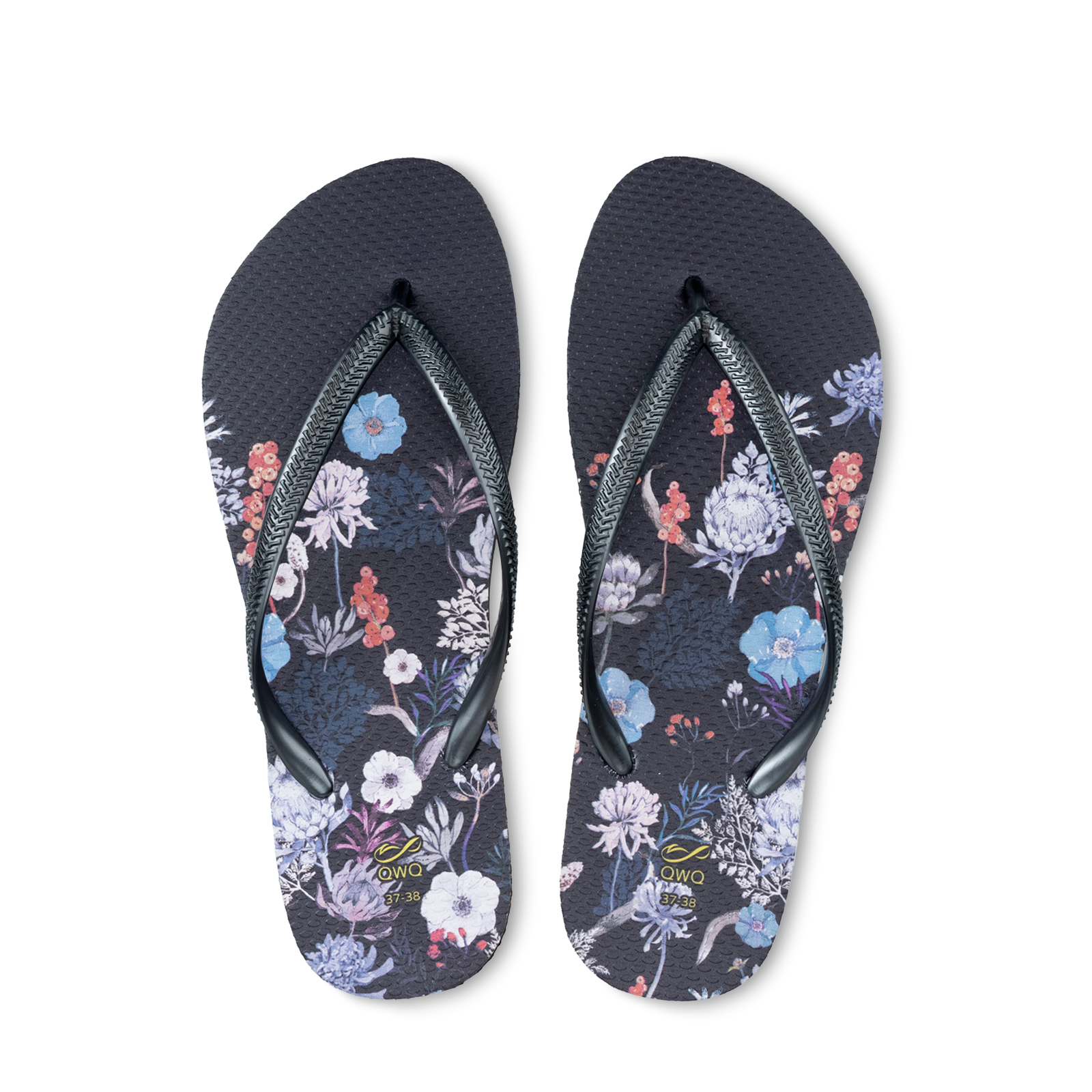 露台上的波麗-帝王開普敦 女款細帶人字夾腳拖鞋 曜石黑