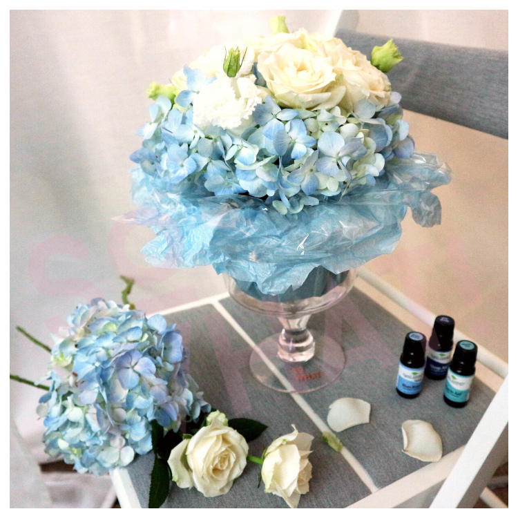 桌花-天藍棉花糖