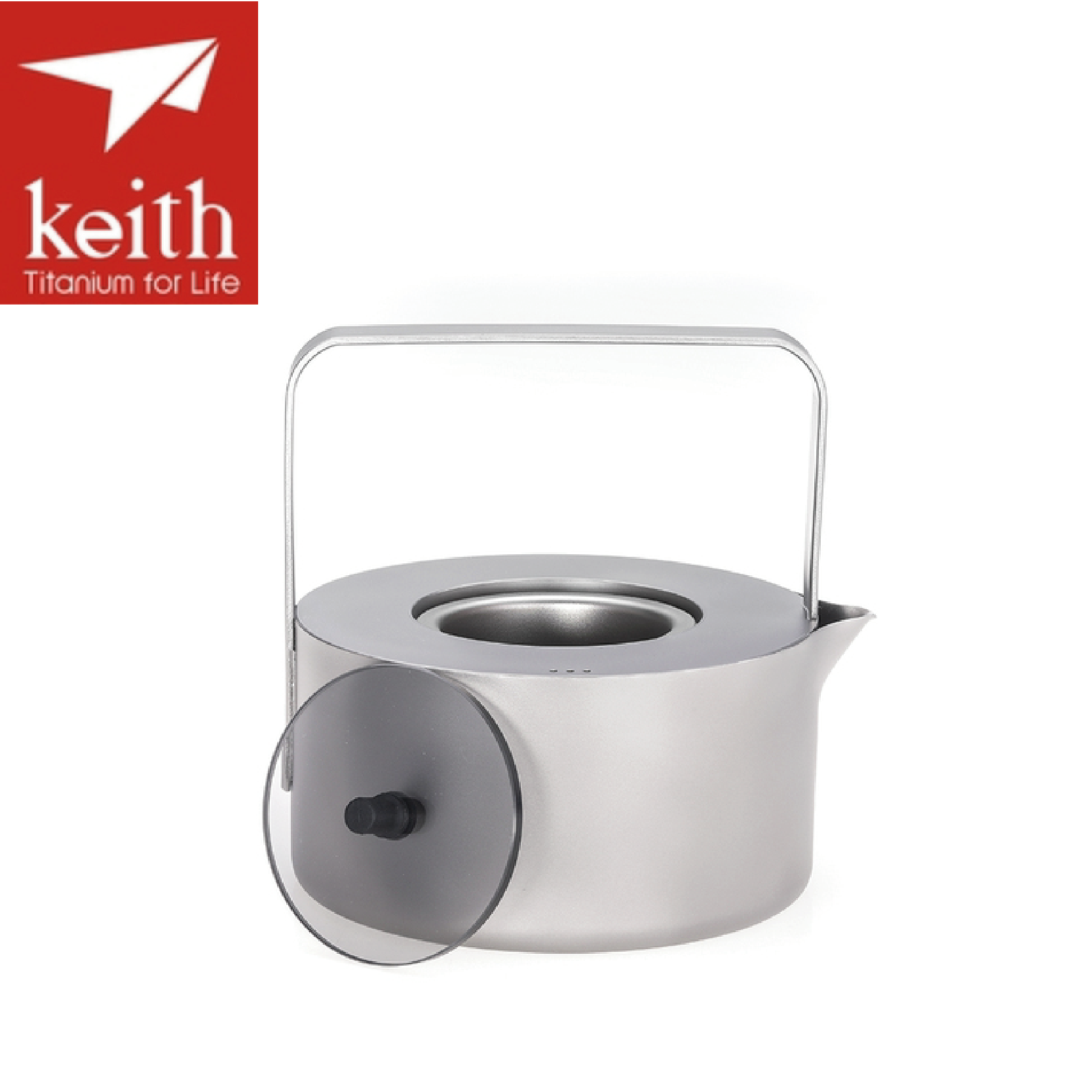 Keith 鎧斯 單層簡約鈦茶壺(附過濾器) 950ml 休閒/戶外/登山/露營/野餐 51KEIMI3925