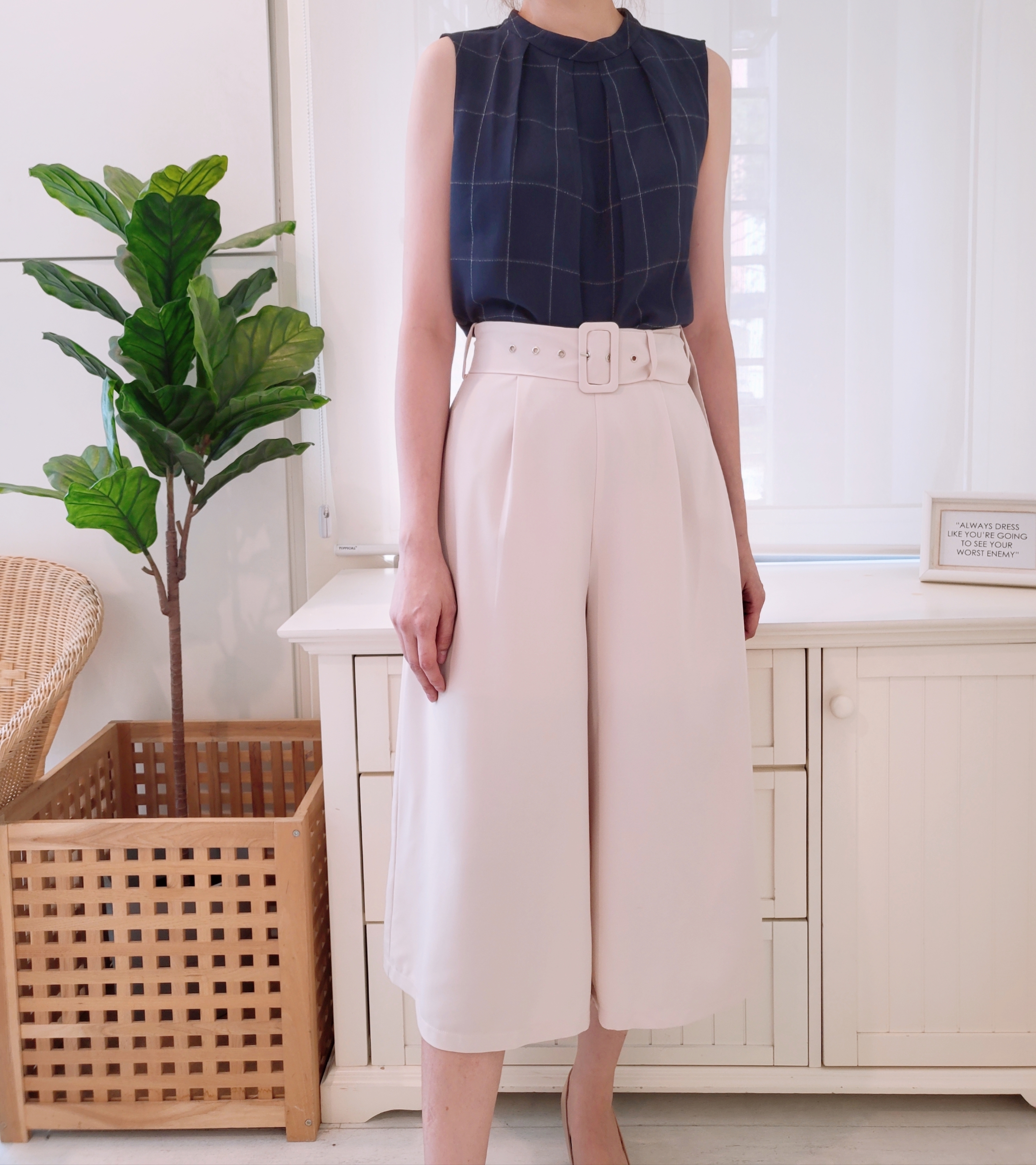 BELTED MIDI CULOTTES