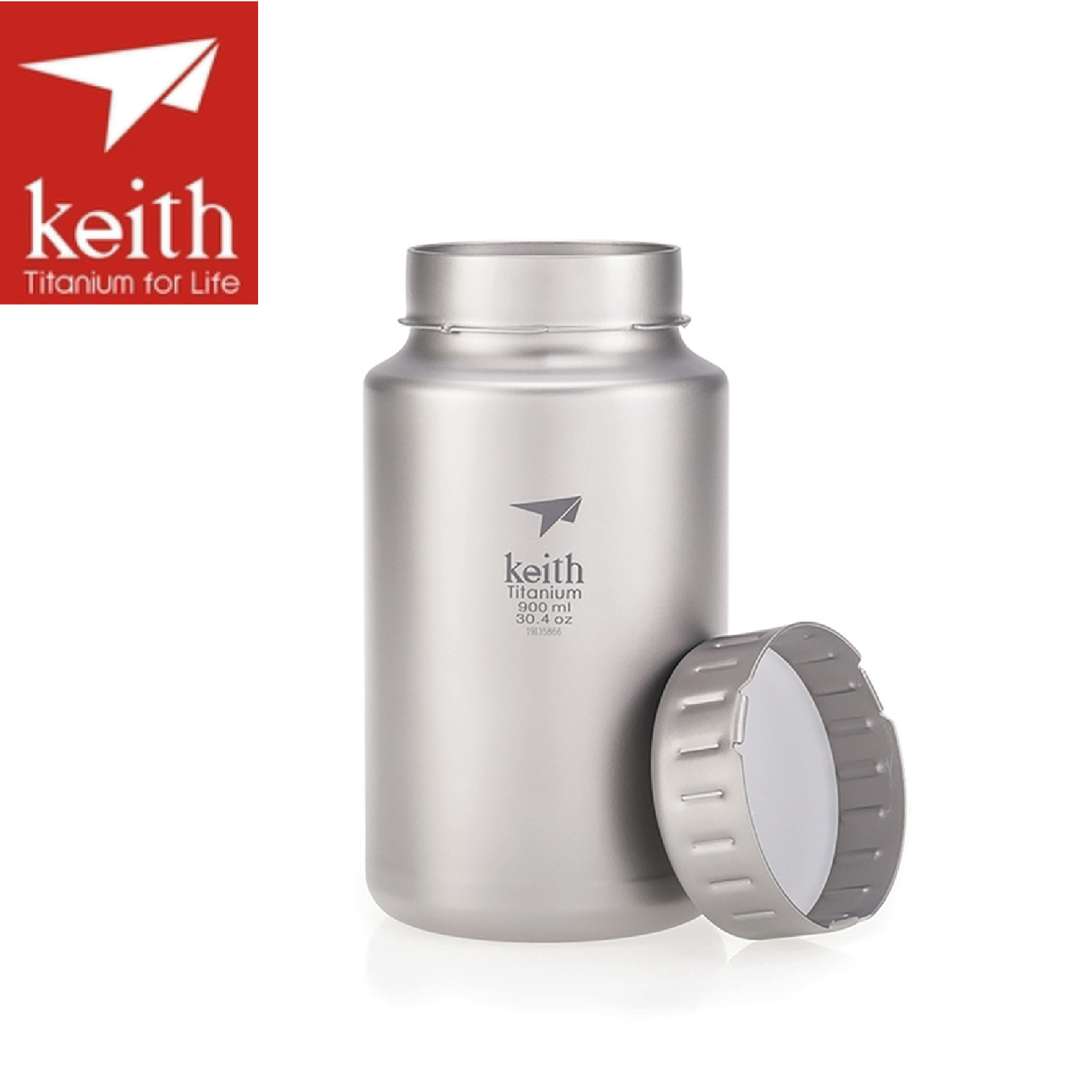 Keith 鎧斯 單純鈦寬口運動水壺鈦保鮮罐1200ml 休閒/戶外/登山/露營/野餐 52KEITI3036