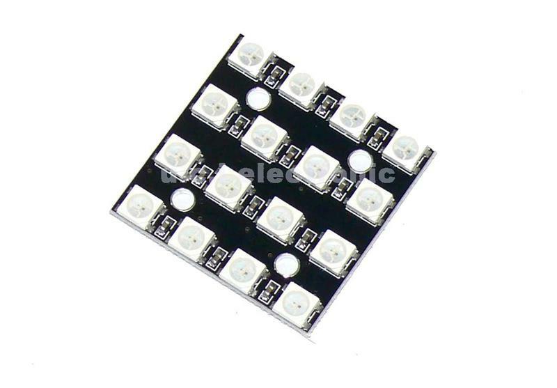 【UCI電子】(16-0-a) WS2812B-4*4位 RGB LED 全彩驅動16位元彩燈開發板 LED模組