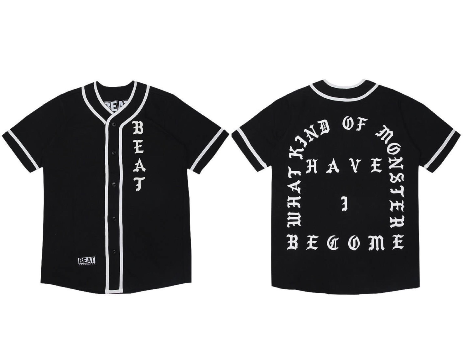 BEAT 倉石一樹 歌德字體 怪獸 棒球衫 襯衫 外套
