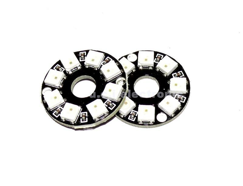 【UCI電子】(F-1) 圓形 8位 WS2812B 5050 RGB燈 LED 智能全彩環開發板 全彩環