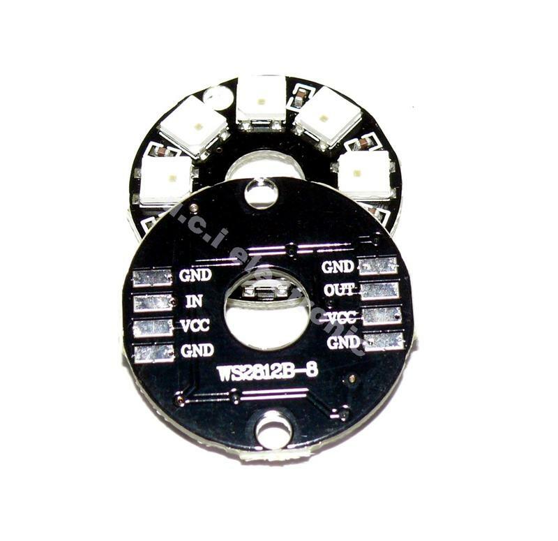 【UCI電子】(F-1) 圓形 8位 WS2812B 5050 RGB燈 LED 智能全彩環開發板 全彩環