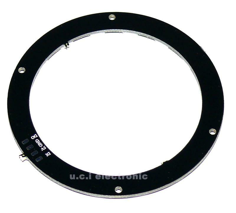 【UCI電子】(W-5) WS2812B 16位元 全彩5050 RGB LED 內置全彩驅動彩燈 圓形開發板