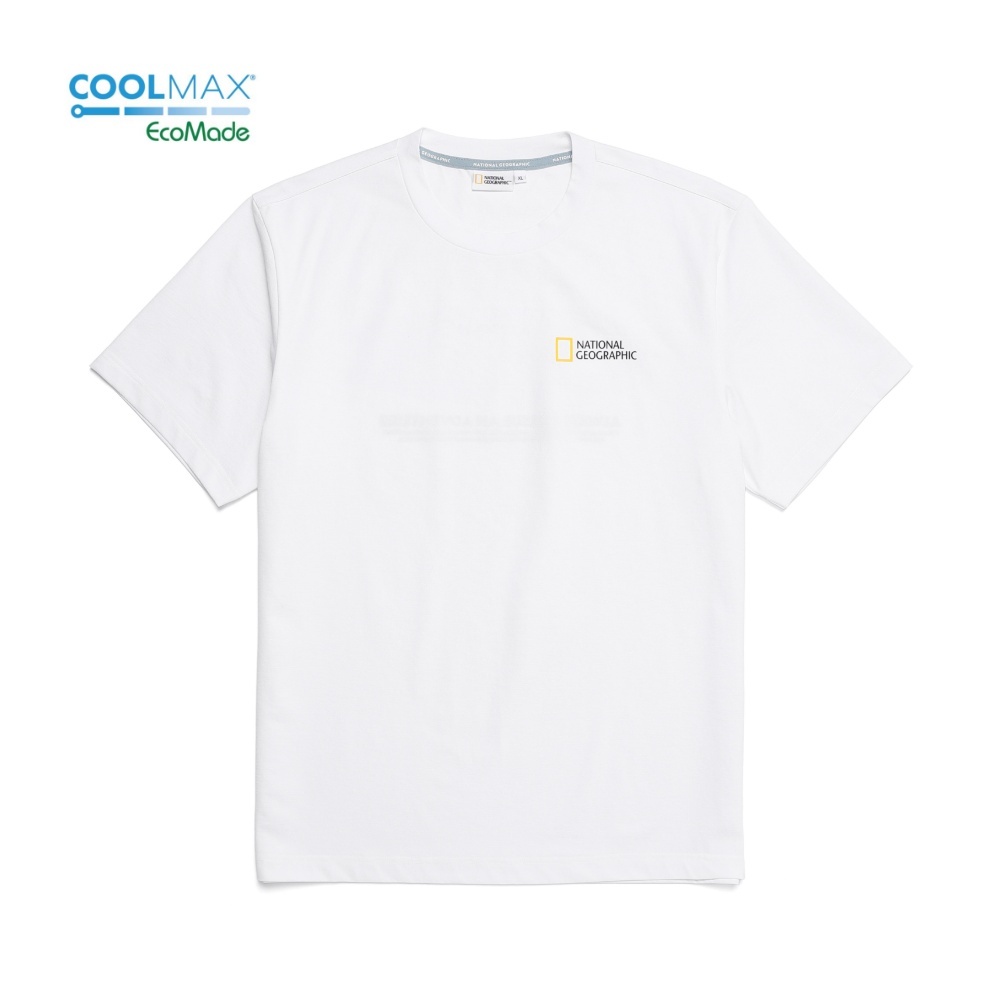 【NATIONAL GEOGRAPHIC】クロウ UNI COOL MAX GRAPHICS T-SHIRT CROW Coolmax Graphic Short Sleeve Tee - WHITE