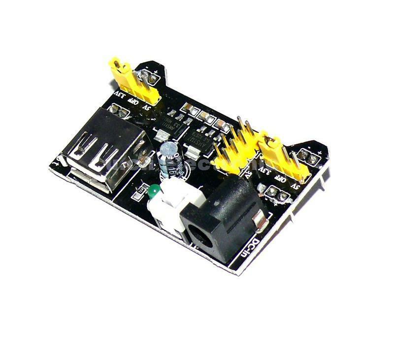 【UCI電子】(22) 麵包板電源模組 專用 輸入 6-12VDC 輸出 3.3 及 5VDC 附USB接口 指示燈