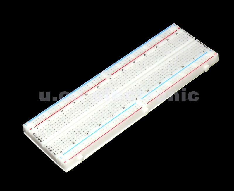 【UCI電子】 MB-102 紅藍線麵包板 830孔麵包板 實驗連接板