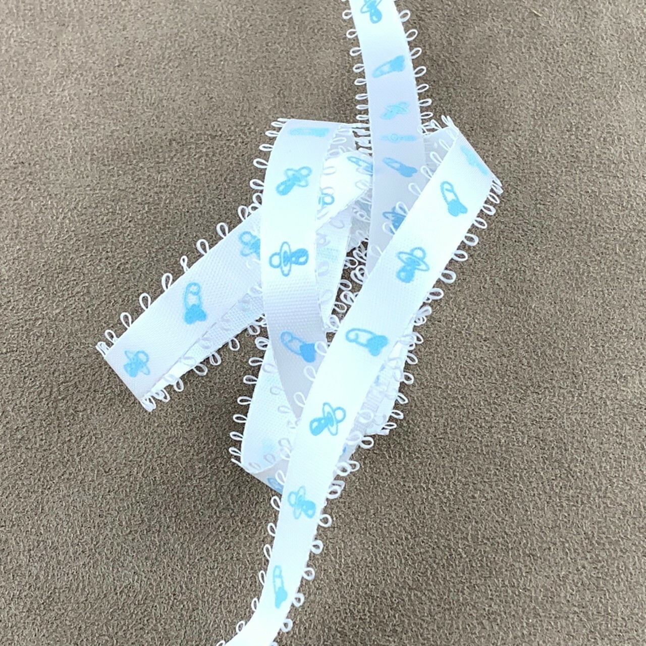 奶嘴別針緞帶/花耳緞面/10mm