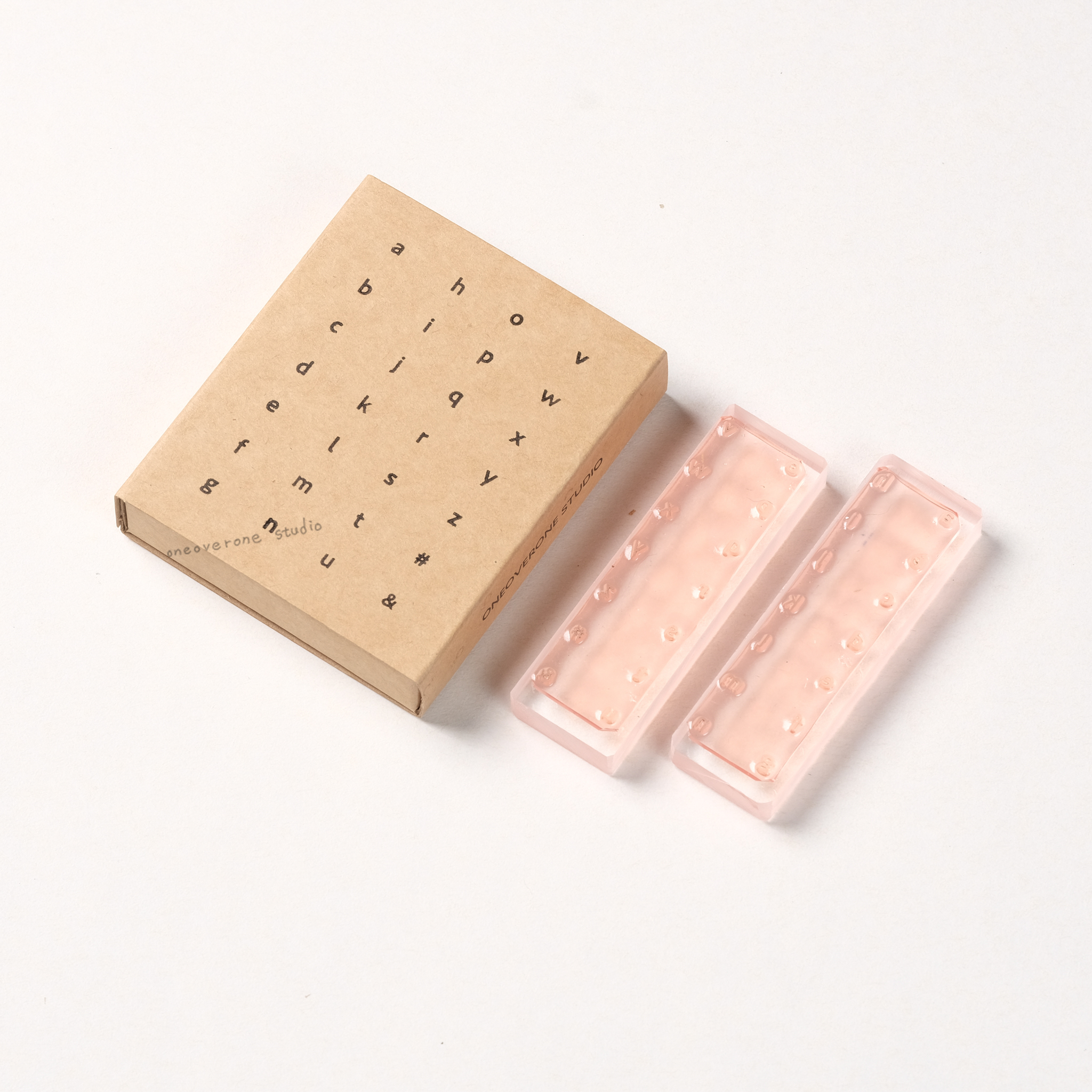 (售完絕版) <黑體> a~z 小寫英文字母棒 膠版印章｜一分之一工作室 臺灣