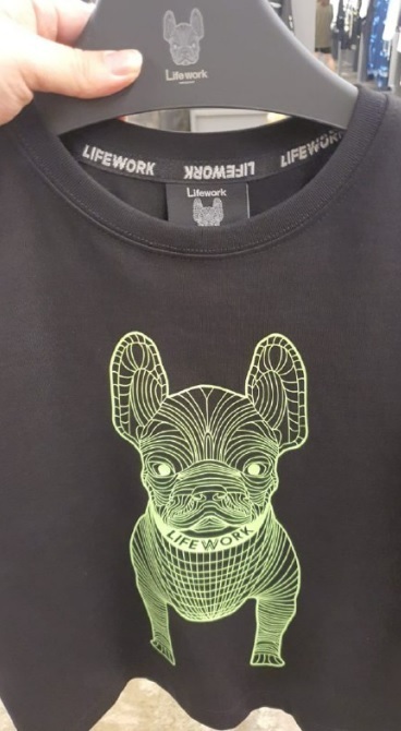 [S] LIFEWORK RADOC BIG LOGO SHORT SLEEVE T-SHIRT,DEEP BLACK, LW225TS59044 (SLW76)