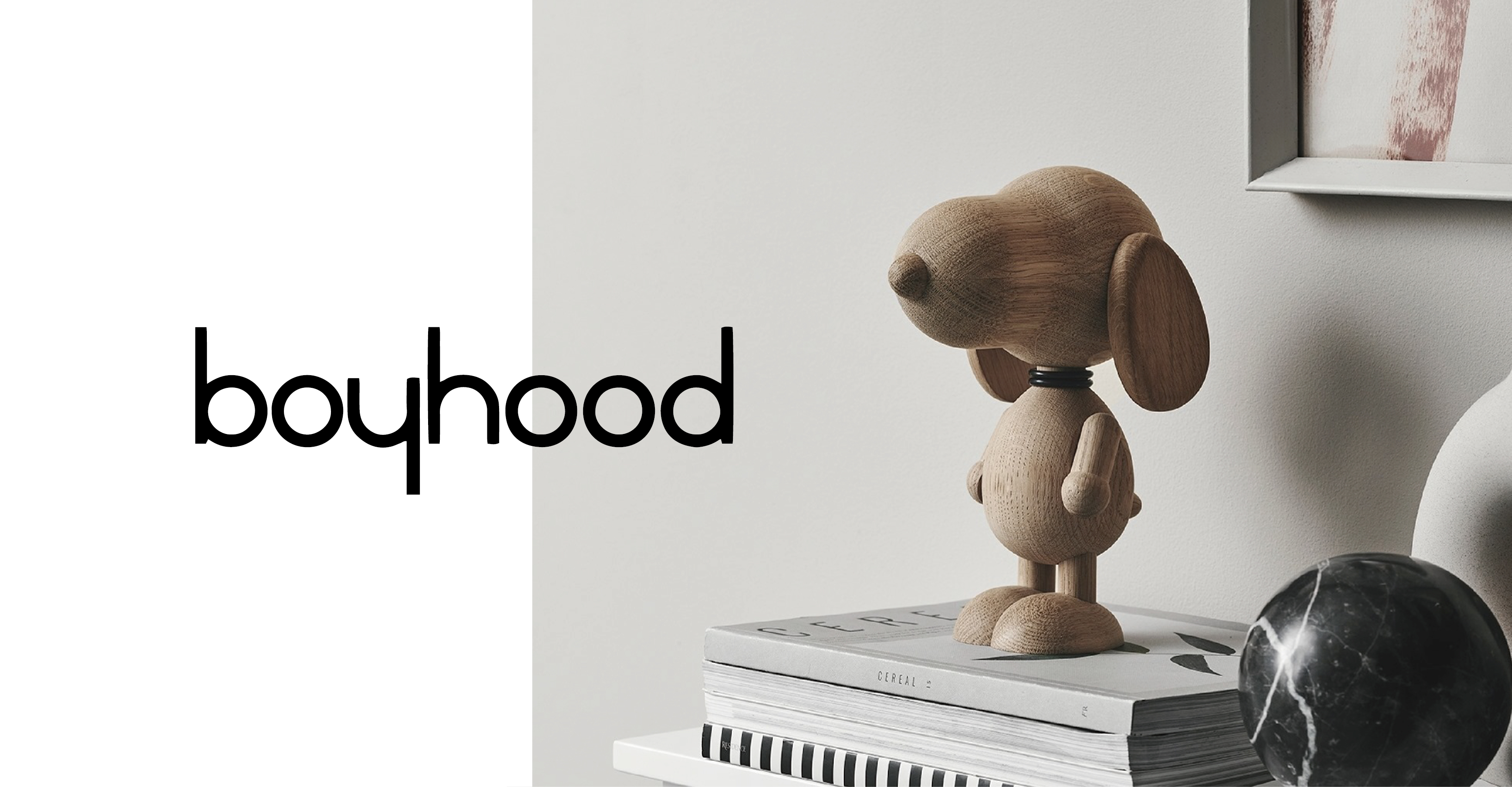 丹麥Boyhood 氣球狗造型橡木擺飾