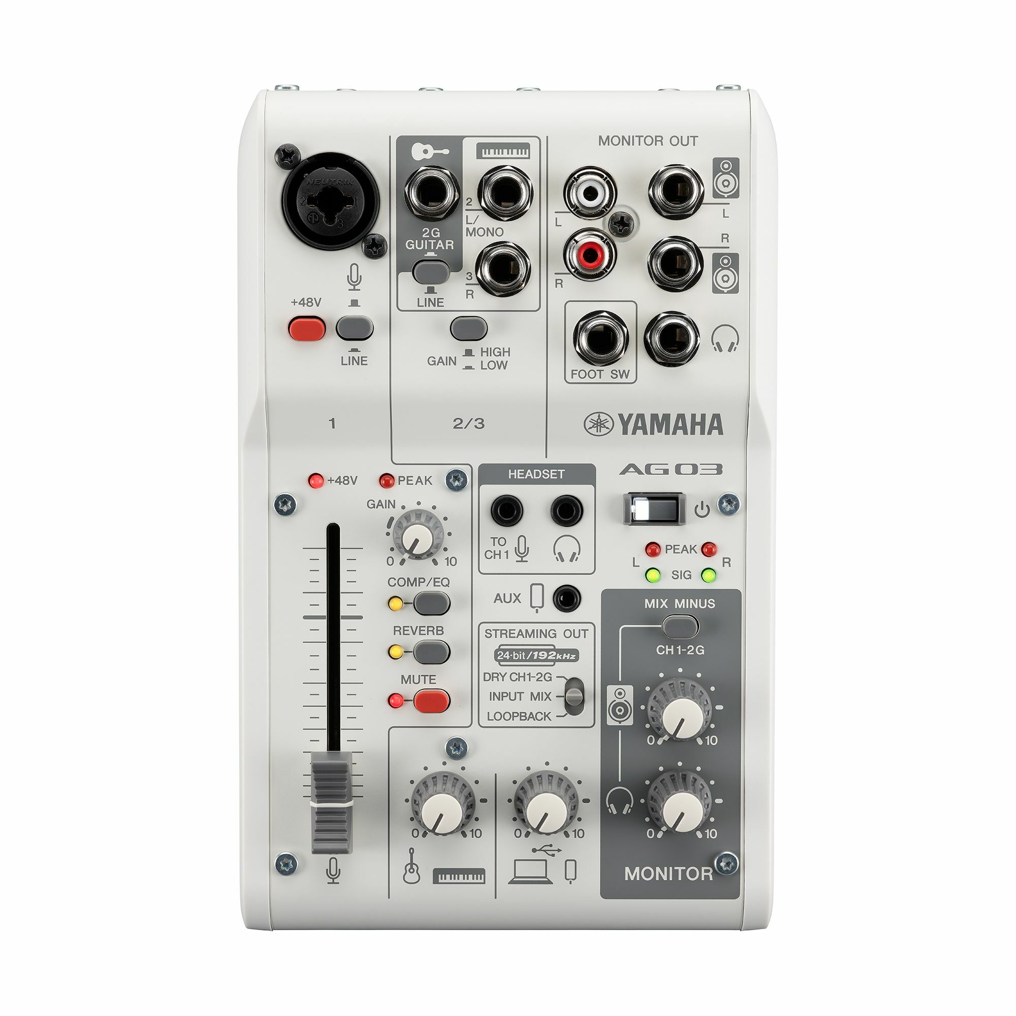 立昇樂器】Yamaha AG03mk2 網路直播混音器錄音介面黑白雙色