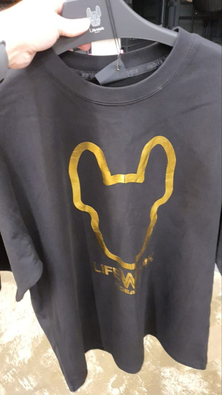 [S] LIFEWORK OUTLINE DOG LOGO SHORT SLEEVE T-SHIRT, BLACK, LW222TS00940 (SLW82)