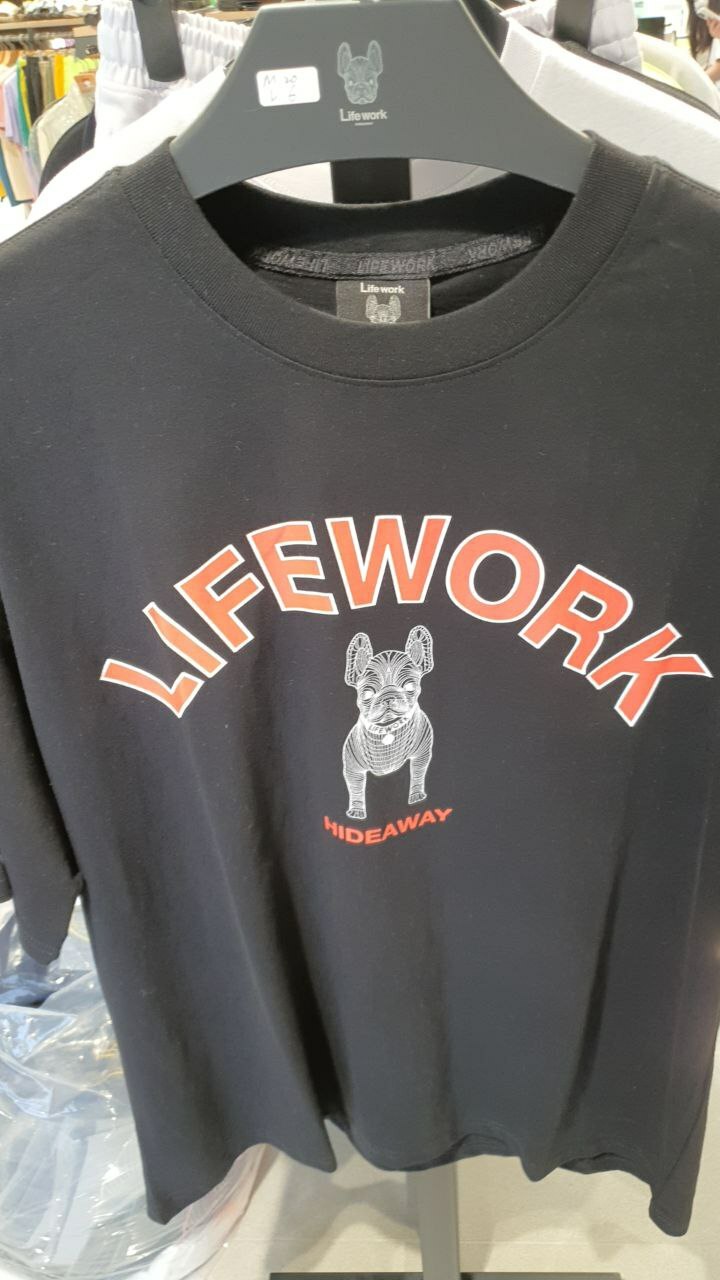 [S] LIFEWORK DOG HIDEAWAY SHORT SLEEVE T-SHIRT, BLACK, LW212TS60440 (SLW83)