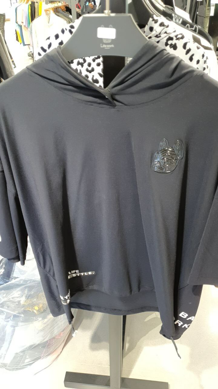 [S] LIFEWORK HOODIE TOP,BLACK, LW222HD86040 (SLW93)